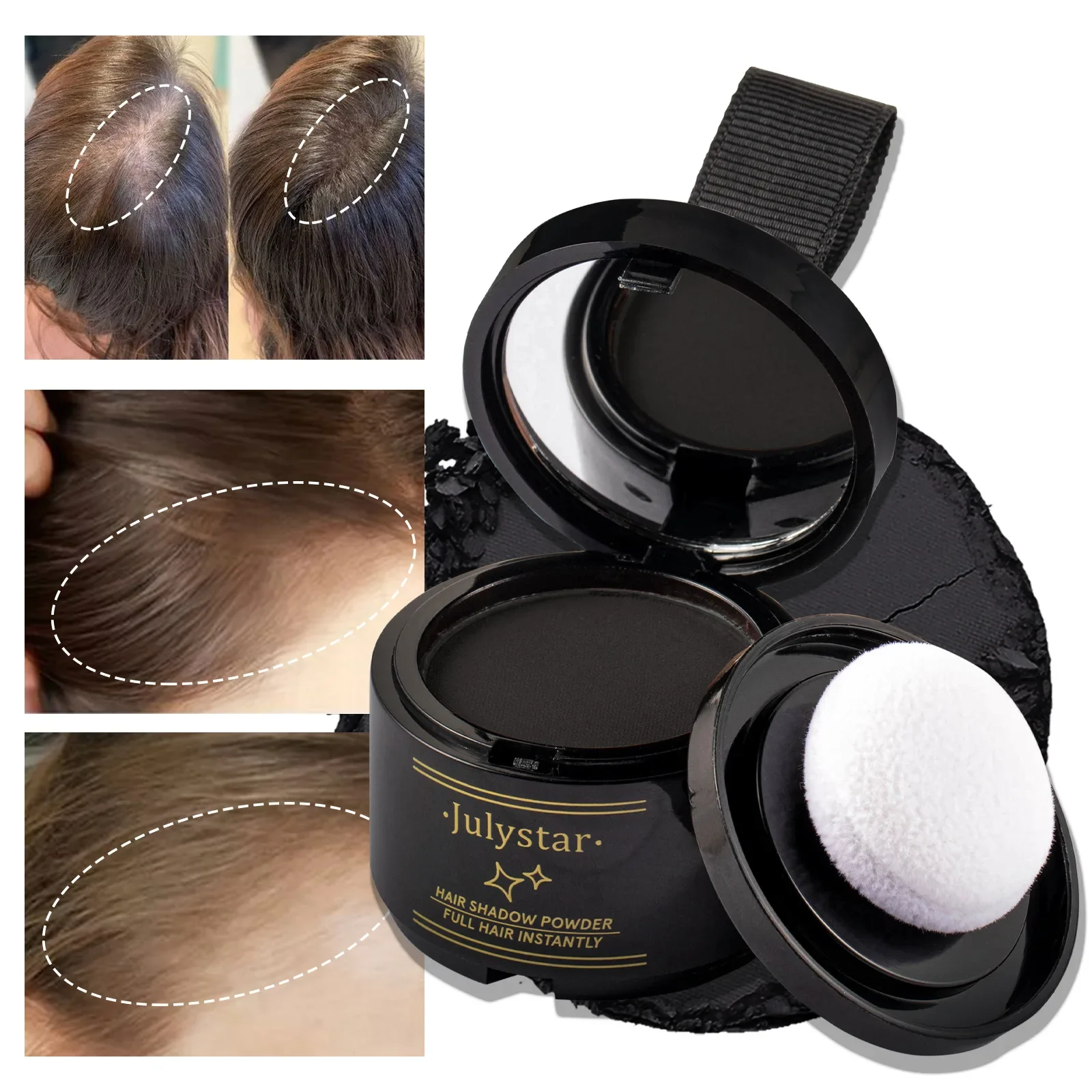 4 Color Hair Line Powder Black Root Up Natural Instant Waterproof Hairline Shadow Concealer Coverage Paint Repair Fill in Hair