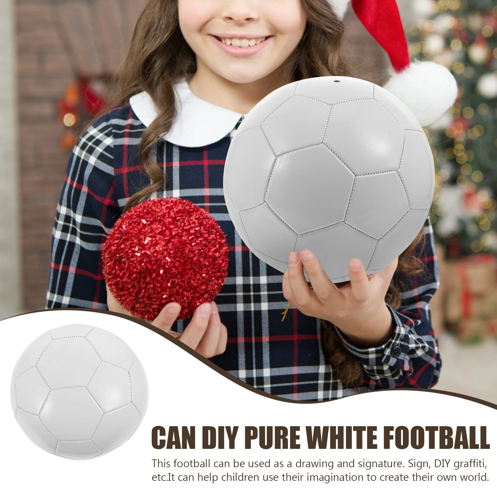 

1pc Autographed Football PVC Soccer Sports Training Football for Kids DIY Graffiti Imagination Training