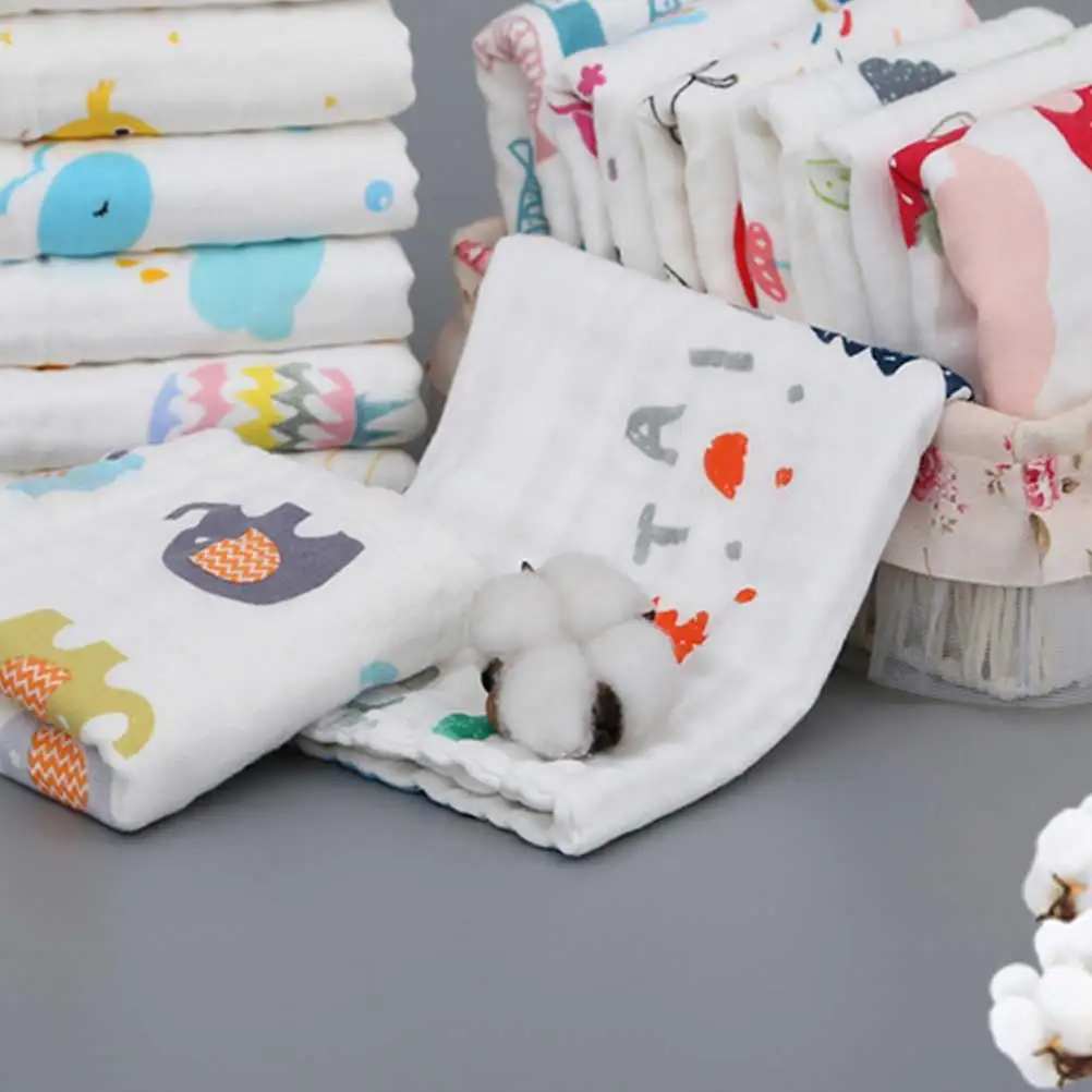 

2pcs 25X50Cm Pure Cotton Face Unisex Washing Towel For Drool Protection Red Small Handkerchief Multi-Use Cotton