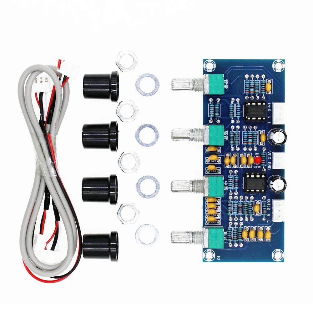 XH-A901 NE5532 DC12V-24V Tone Board Preamp With Treble Bass Volume Adjustment Pre-amplifier Tone Controller For Amplifier Board