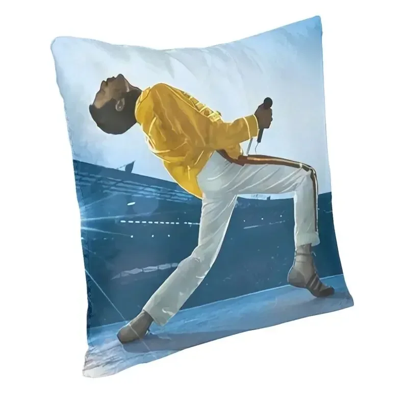 Music Singer Freddie Mercury Square Pillow Case Home Decor Cushions Throw Pillow for Sofa Double-sided Printing