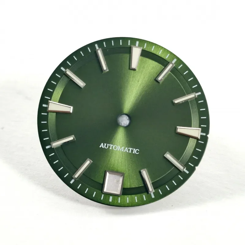 NH35 Sunburst مؤشر الاتصال الأزرق Lume 6 الساعة تناسب NH35 حركة 28.5 ملم إكسسوارات الساعة