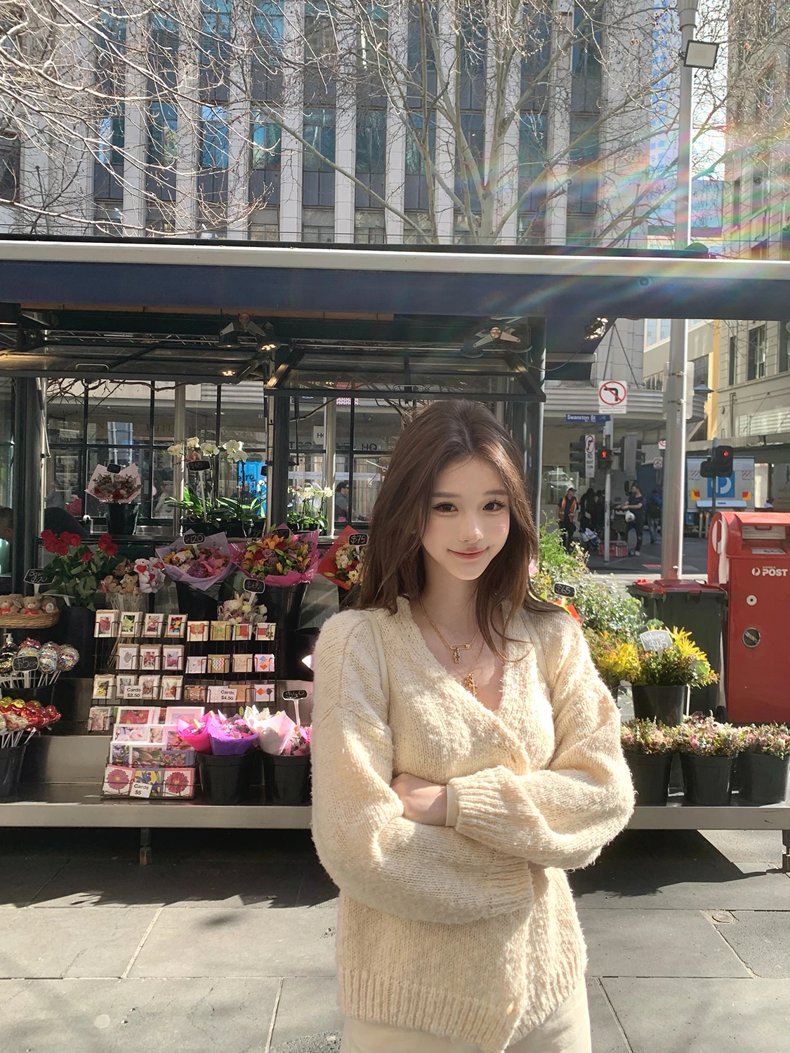 

Вязаный кардиган JMOP Long Island Dr Furry: свободный, мягкий, осенне-зимний, женский, повседневный, с открытым передом