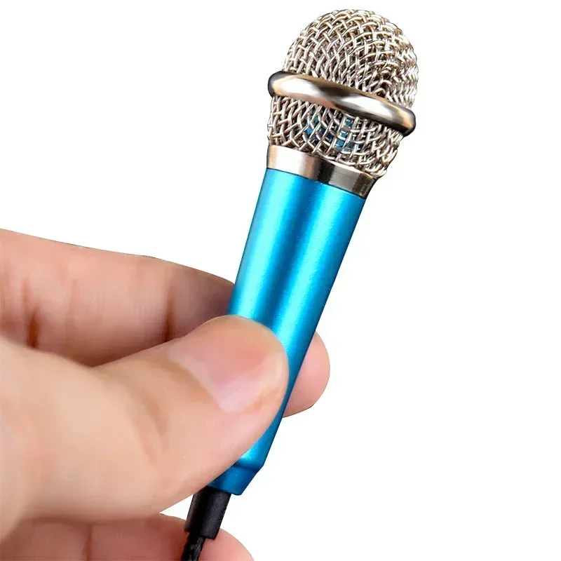 Mini Portable 3.5mm Stereo Studio Mic KTV Karaoke Mini Microphone for Smart Phone Laptop PC Desktop Handheld Audio Microphone