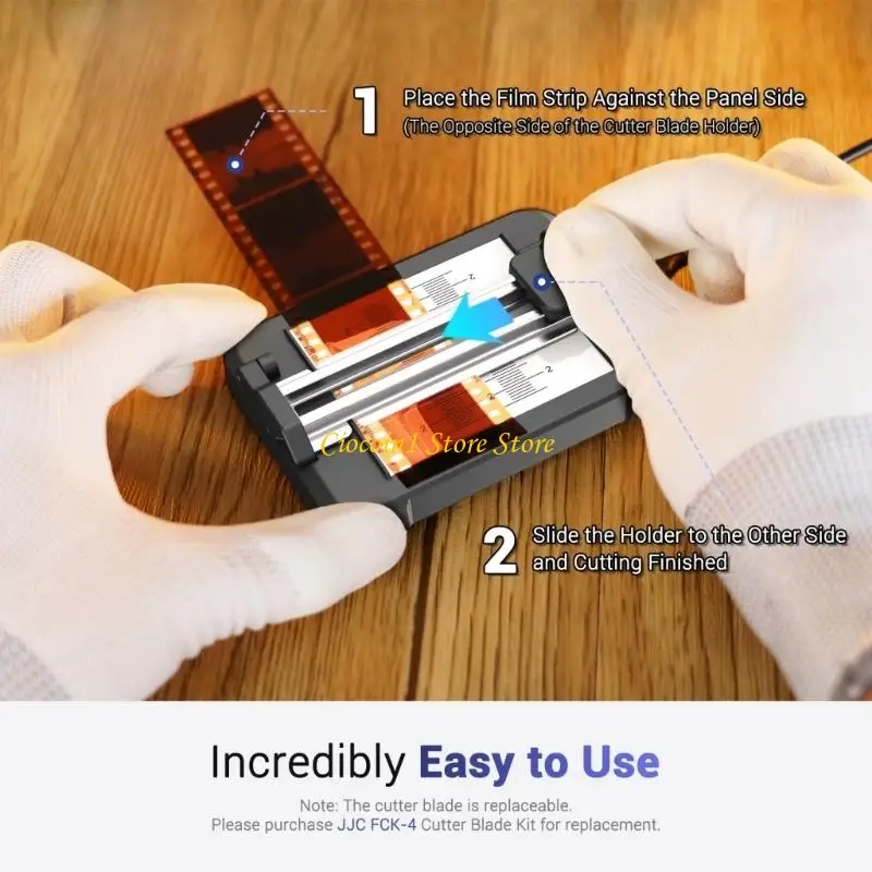 A3PC JJC Slide Film Cutter Set for Effortlessly Trimming of 35MM and 120 Slide