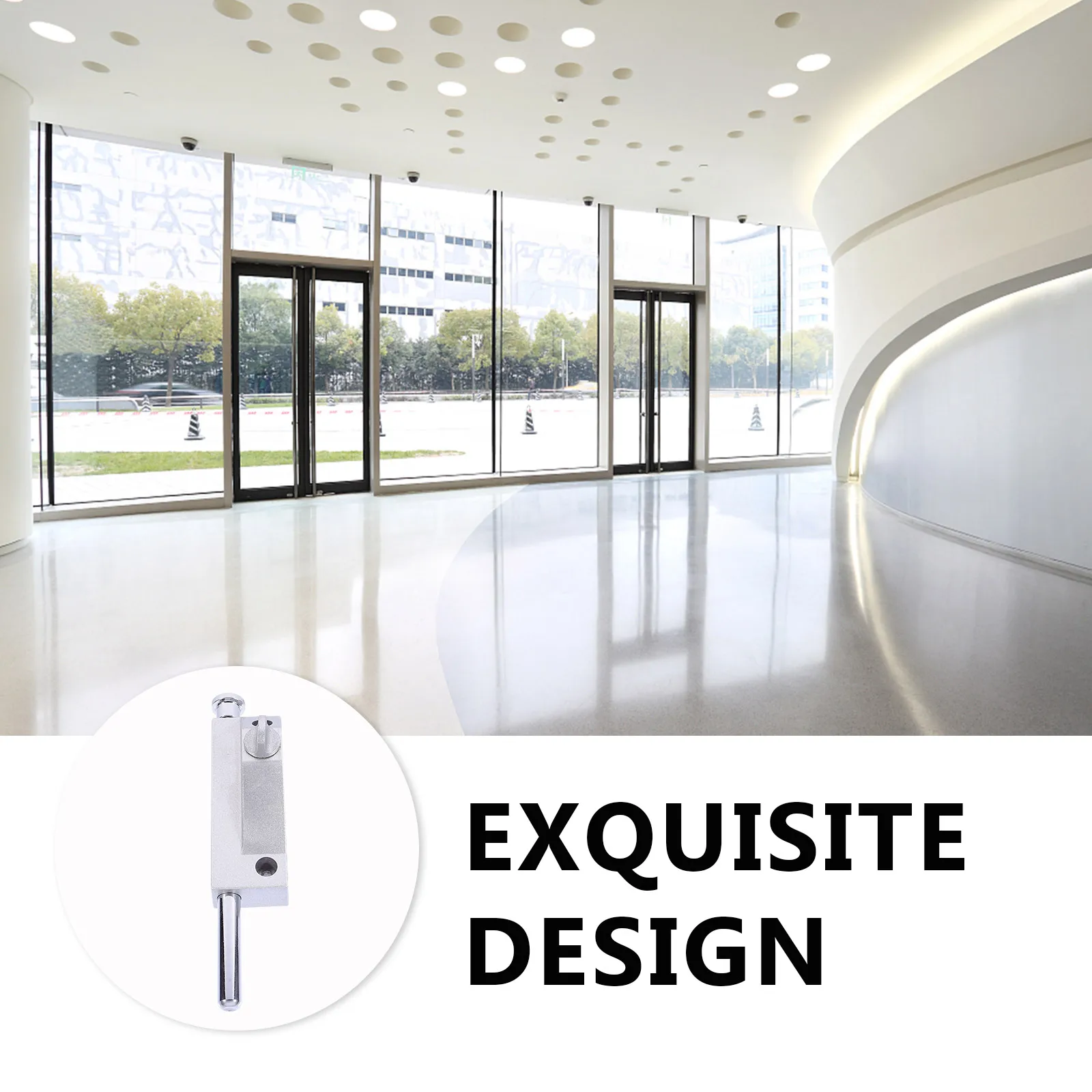 

Zinc Alloy Spring Latch Revolving Door Lock Silver Color Durable Corrosion Resistant Easy Installation Bolt Lock For Sliding