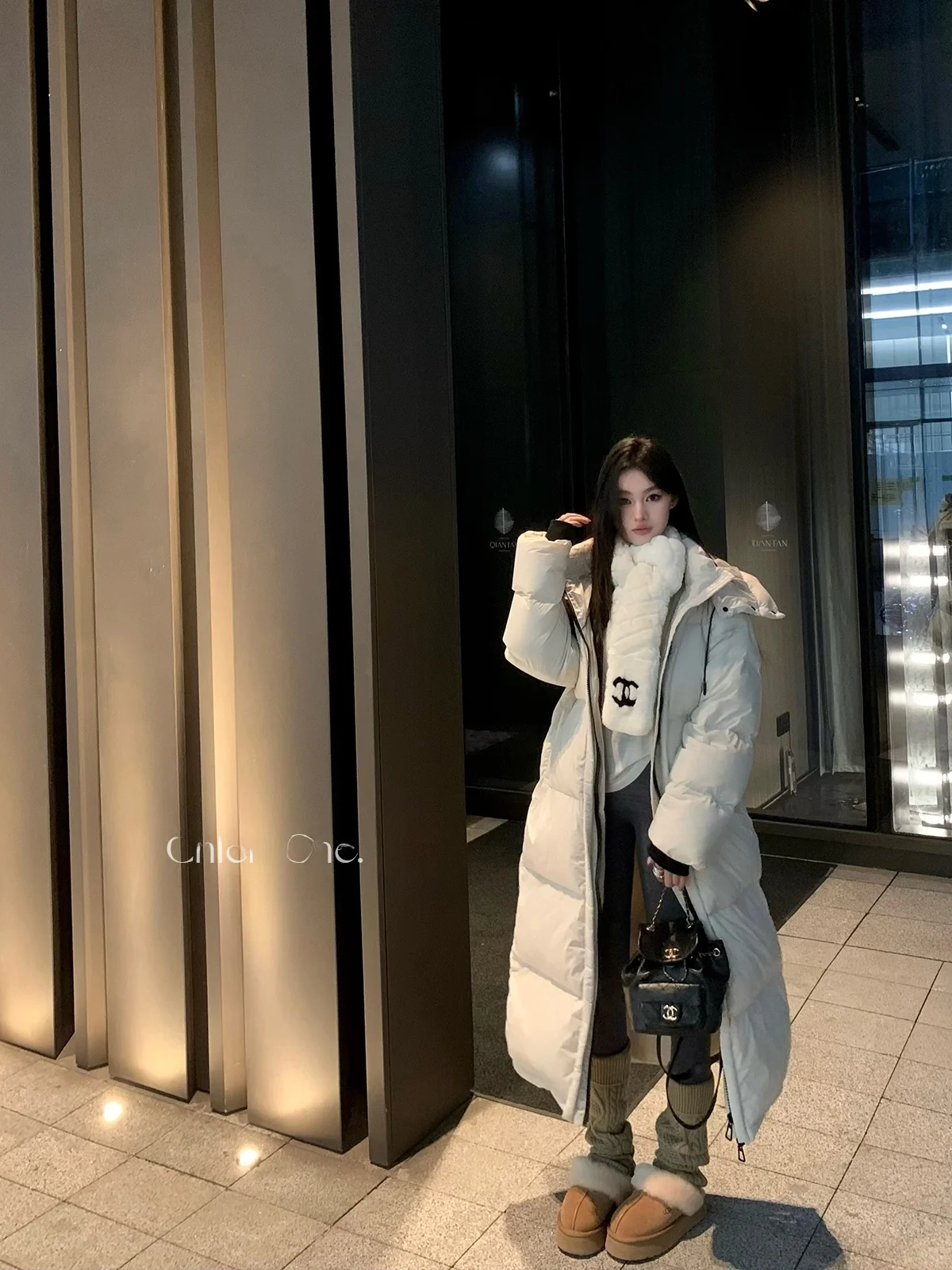 

Chien Long Hooded Du down Jaet Women's Winter Thi Warm Oversize Coat Knee-Length Commute Sle Regular Sve Zipper