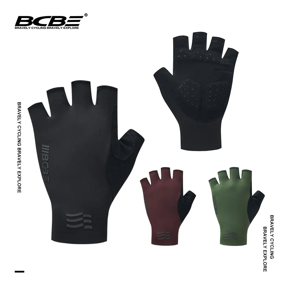 BCBE Cycling Gloves Half Finger Men Women Breathable Anti Slip Gloves With PORON XRD Anti Shock Pad Guantes Ciclismo Hombre