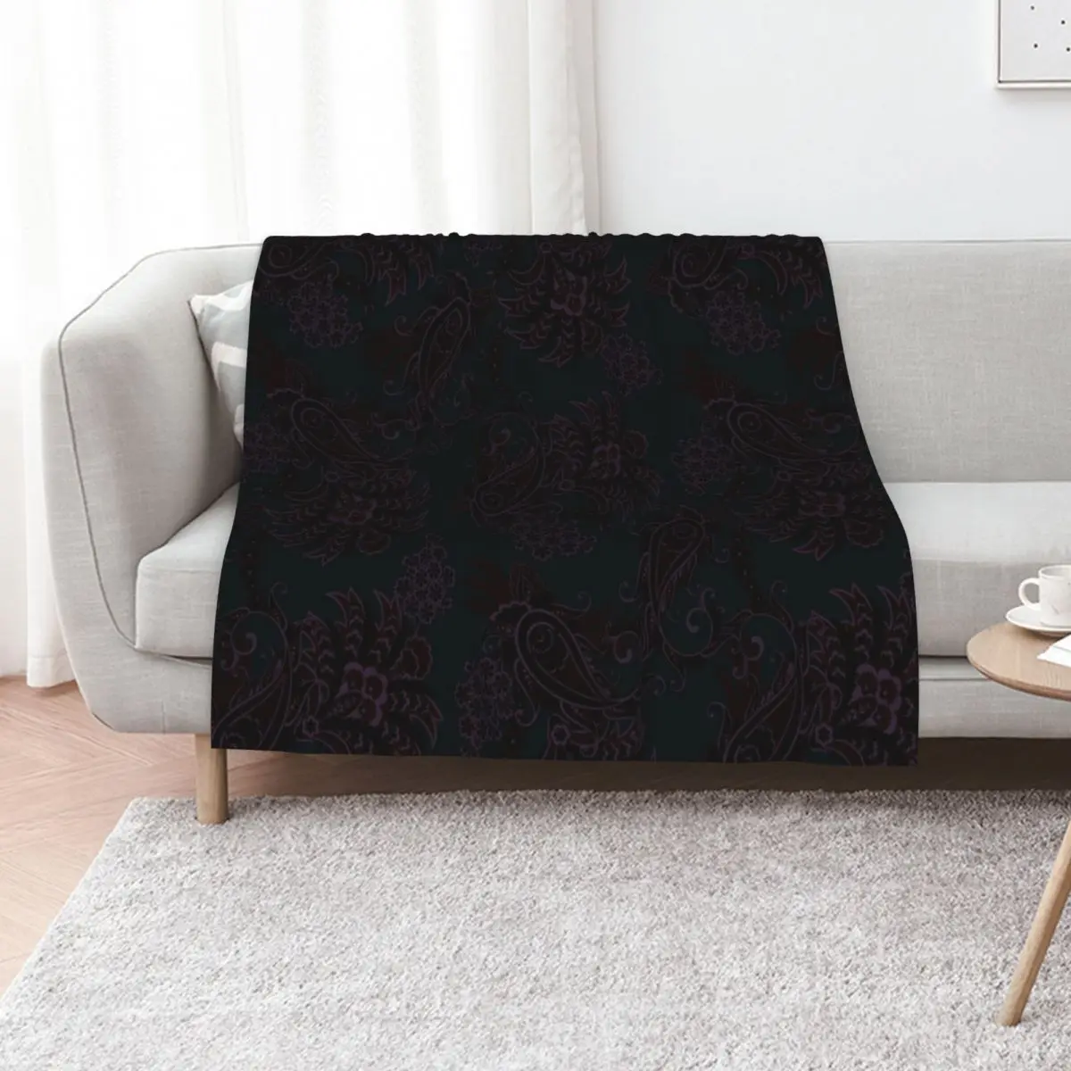 

Paisley Print Meadows Dark Green Paisley Colors Throw Blanket Quilt Hairy For Decorative Sofa Bed Fashionable Blankets