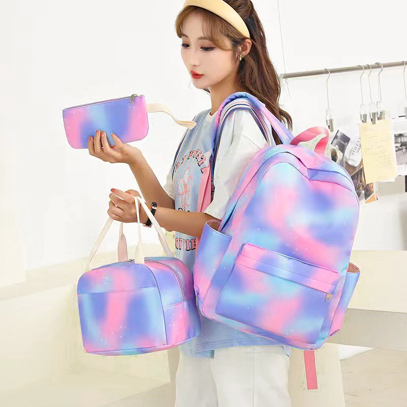 Ensemble de 3 pièces : Sac à dos scolaire Stitch pour enfant, motif dessin animé, sac à dos double épaule, trousse de voyage, grand sac à livres, sacoche pour ordinateur portable, cadeau