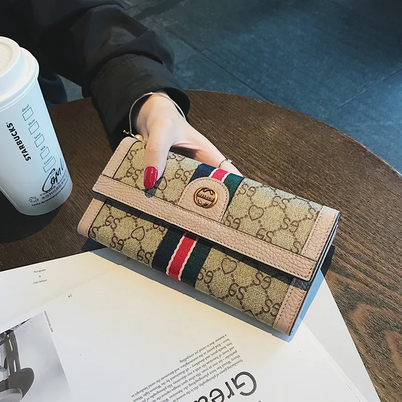 Real Leather Long Clutch Purse Women's Soft Cowhide Large Capacity Wallet Phone Holder Multifunctional Card Holder