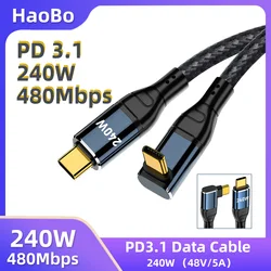 240W USB Type C Cable Super fast charge for iPhone 15 Pro Max Macbook Samsung S23 Plus Xiaomi PD3.1 Data Charger Wire USBC 2m 3m