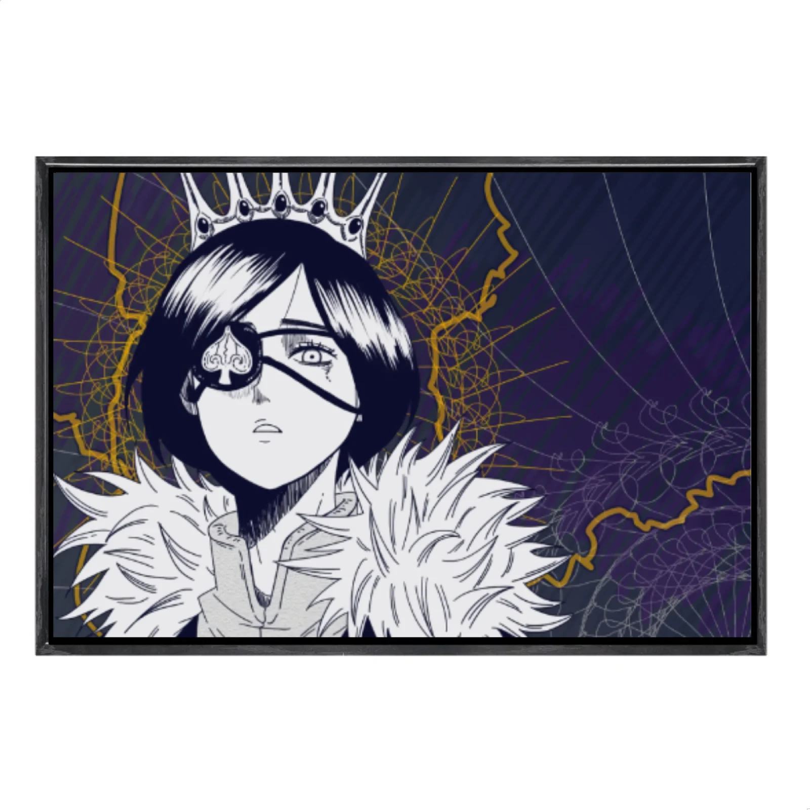 

Японская манга, многоразмерный холст, постер в двойной рамке, настенное искусство, черный клевер, домашний декор для гостиной, спальни