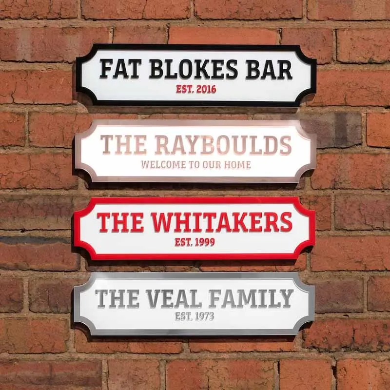 

Personalised Vintage Style Street Sign Bar Indoor Outdoor Acrylic 3D Sign Home Bar Gift Bar Sign Personalised Gift Acrylic Sign