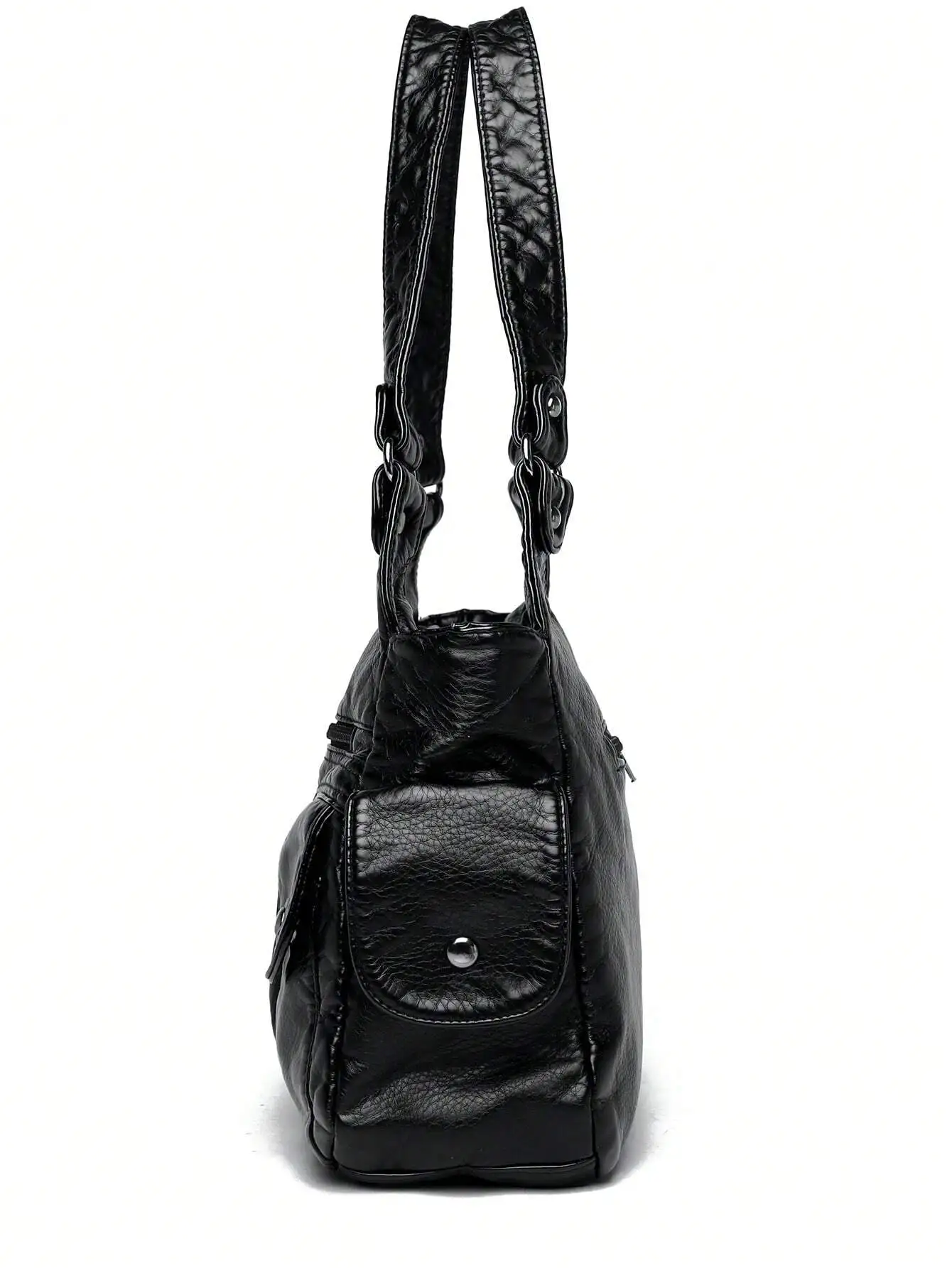 ROMWE Grunge Punk Women's Shoulder Tote - Large Capacity, Casual New Arrival, For Commuting & School