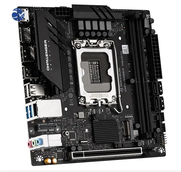 MAXSUN Challenger H610 ITX Computer Mini Motherboard Supports 12th CPU 12100/12400F/12400 DDR4 M.2