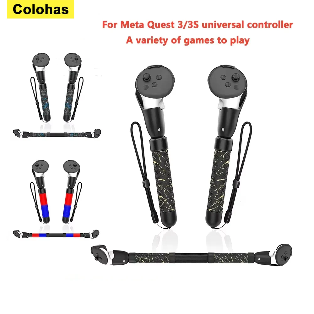 New for Meta Quest 3S Controller Accessory for Quest 3S VR Game Controller Beat Saber Golf + Tennis for Oculus Quest 3/3S Games