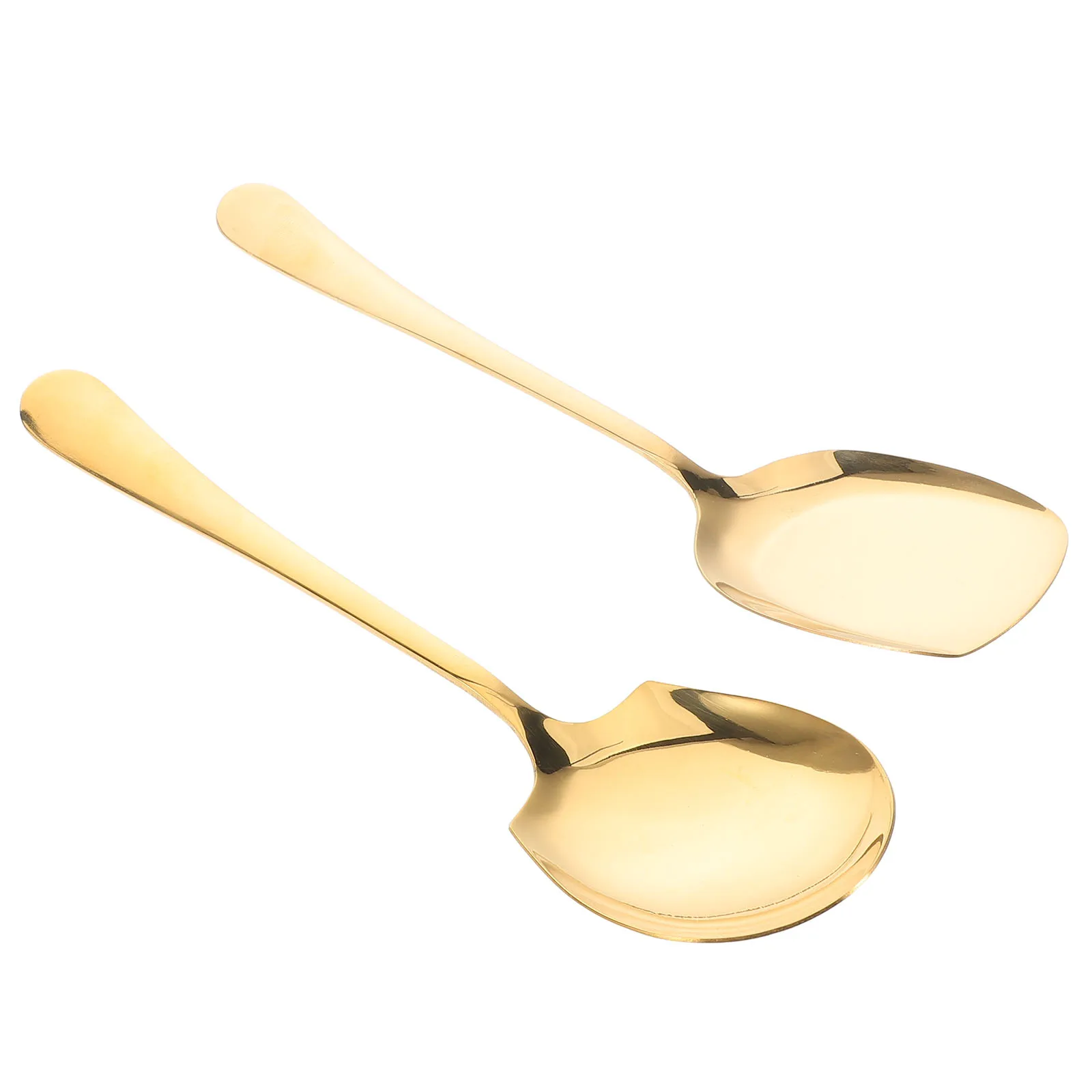 

2Pcs Stainless Steel Serving Spoon Large Deep Scoop Long Handle Kitchen Food Serving Utensils Safe Smooth Stainless Steel Spoons