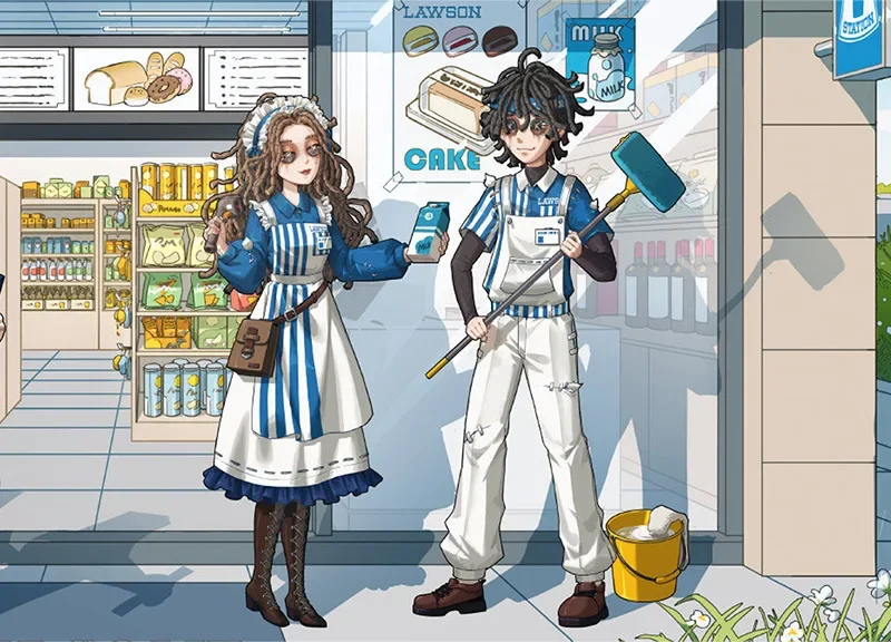 Game Anime Identity V Psychologist Ada Mesmer Cosplay Costume Dress Patient Emil Cosplay Costume Men's and Women's Halloween Set