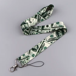 Dollar Vintage Neck Strap Keychain Lanyard Credit Card Holders Keycord Key Holder DIY Hanging Rope Phone Accessories