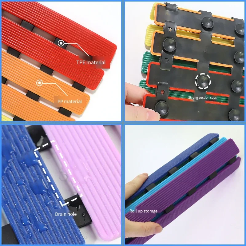 Splicing Anti Slip Pad Bathroom Mat with Sucker Shower Pad Floor Protector Decor Living Room Bedroom Carpet salle de bain