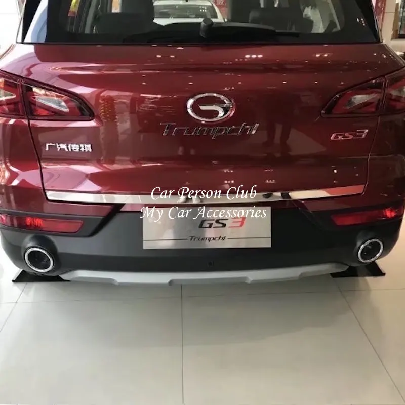 

Stainless Steel Tail Door Edge Strips Rear Trunks Trims Cover External Molding Accessories For Trumpchi GAC GS3 2017-2020