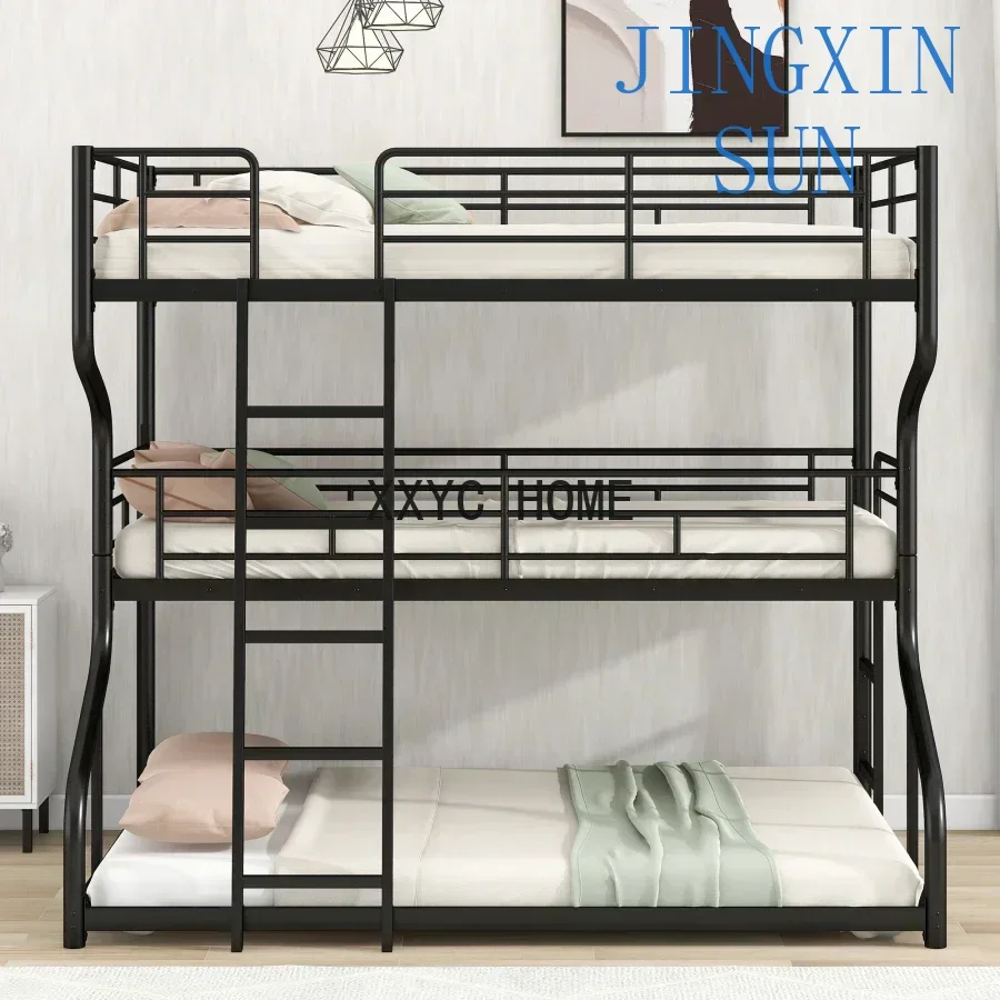 Triple Bunk Bed With Safety ,Long And Short Ladder