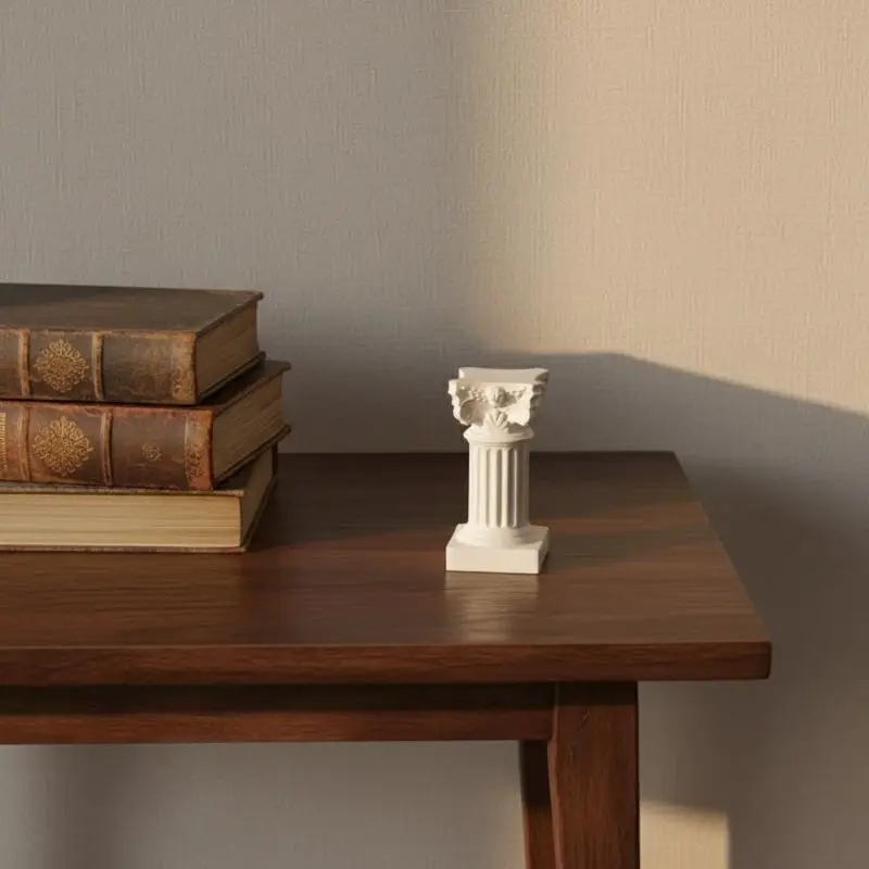 Roman Column Statue Classic Pedestal Candle Holder & Decorative Figurine for Indoor, Dining Room, Garden, Home or Office Décor