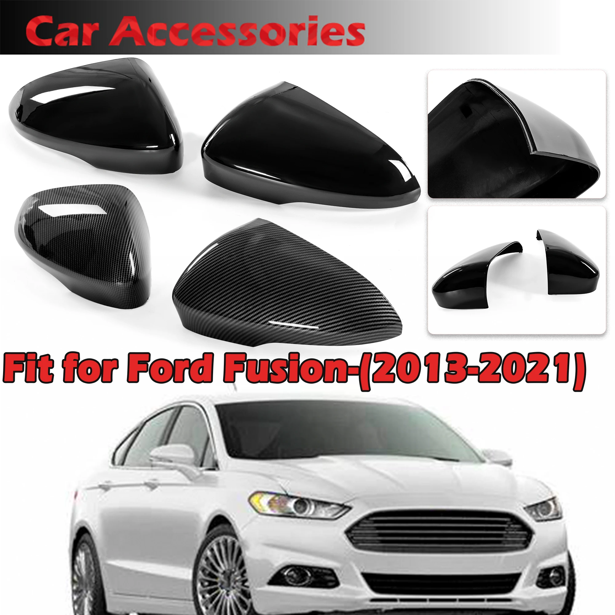 

Rhyming подходит для Ford Mondeo Fusion 2013-2021, крышка бокового вида, крышка зеркала заднего вида, декоративный корпус, внешние аксессуары автомобиля