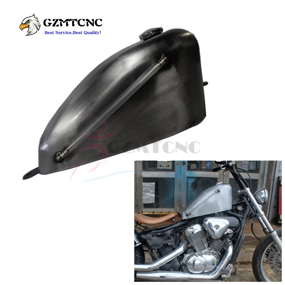 12L Petrol Gas Fuel Tank Motorcycle For HONDA Sportster Steed 400 600 Shadow VT600 Mid Waist Modified Motorbike Trunk Can