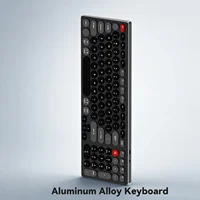 Teclado silencioso de aluminio ultrafino de 98 teclas con interruptor de tijera, conectividad trimodal BT/2,4G/tipo C y diseño ergonómico para escribir