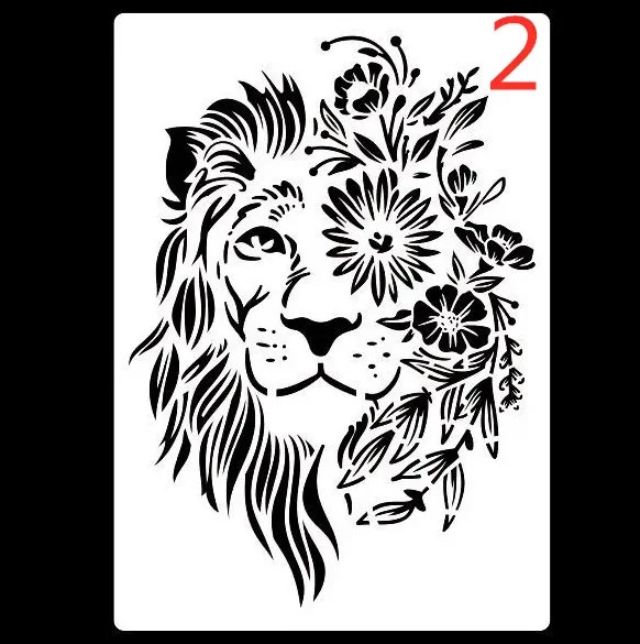 A4 29 * 21cm  lion DIY Stencils Wall Painting Scrapbook Coloring Embossing Album Decorative Paper Card Template,wall