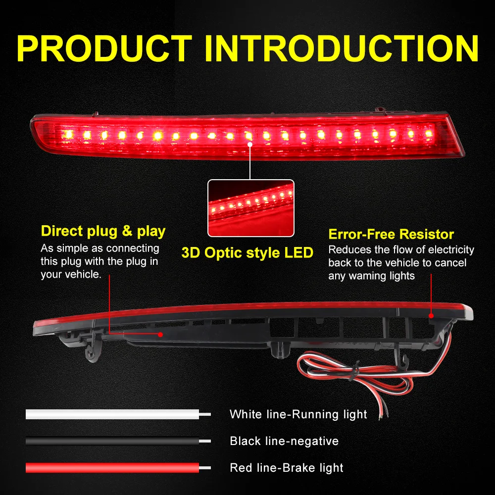 2 pçs preto esfumaçado led pára-choques traseiro refletor luz para ford explorer 2011 2012 2013 2014 2015 cauda freio nevoeiro lâmpada acessórios do carro