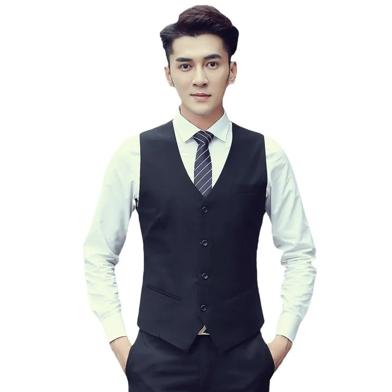 C5038 Spring and Autumn Men\'s Vest New Slim Korean Men\'s Work Clothes Suit Vest Men\'s Best Man Professional Wear Men\'s Vest