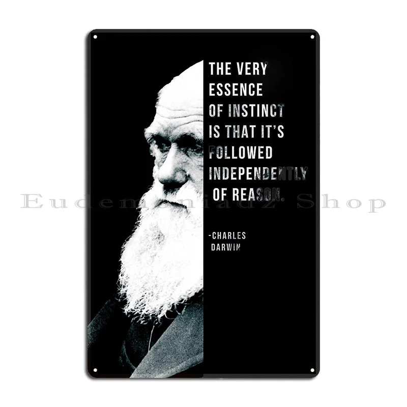 Charles Darwin Instinct Scilyfe Metal Plaque Poster Printing Wall Cave Painting Create Rusty Tin Sign Poster