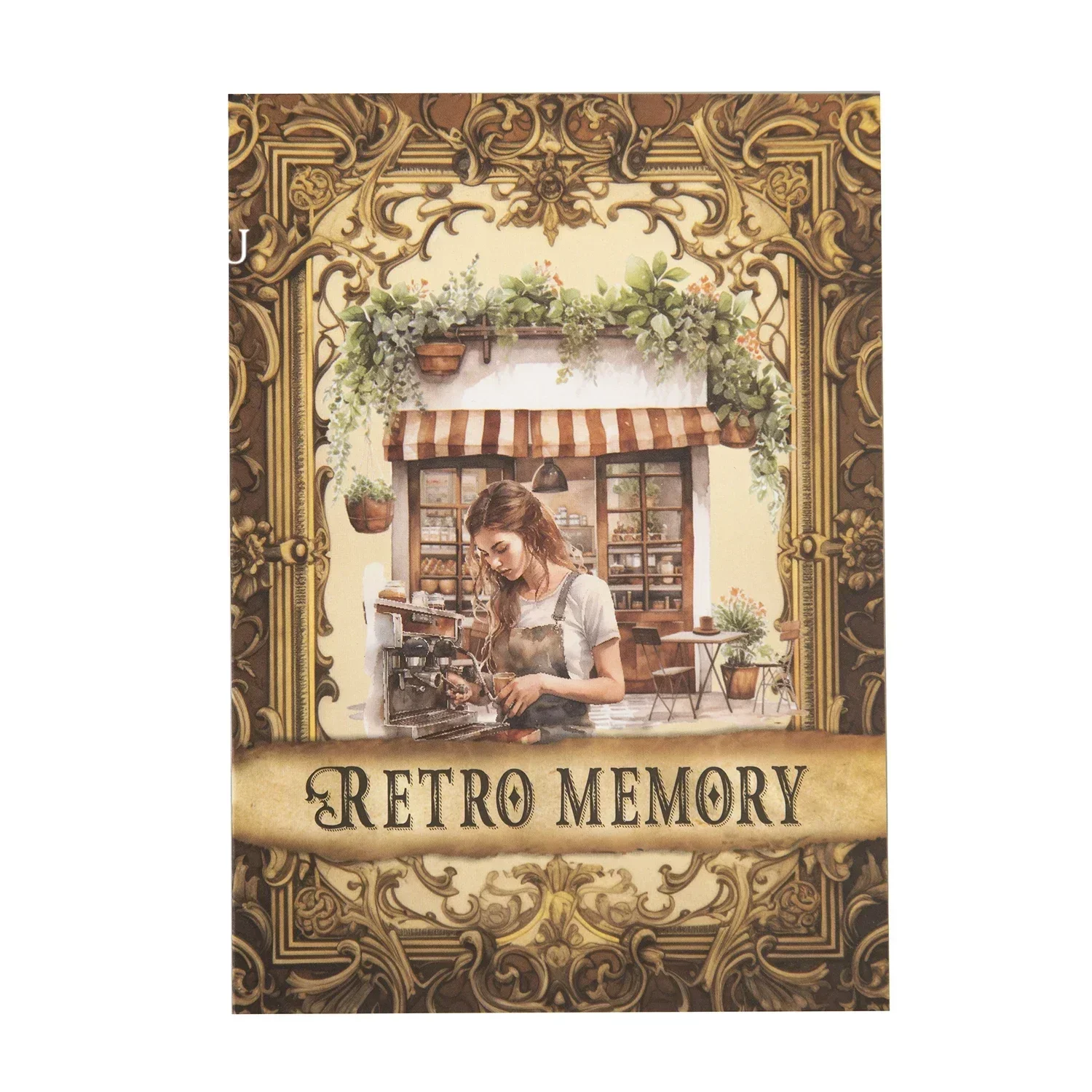 JIANWU Retro Memory Series Vintage Plant Flower Landscaping Material Collage PET Sticker Book Creative DIY Journal Stationery