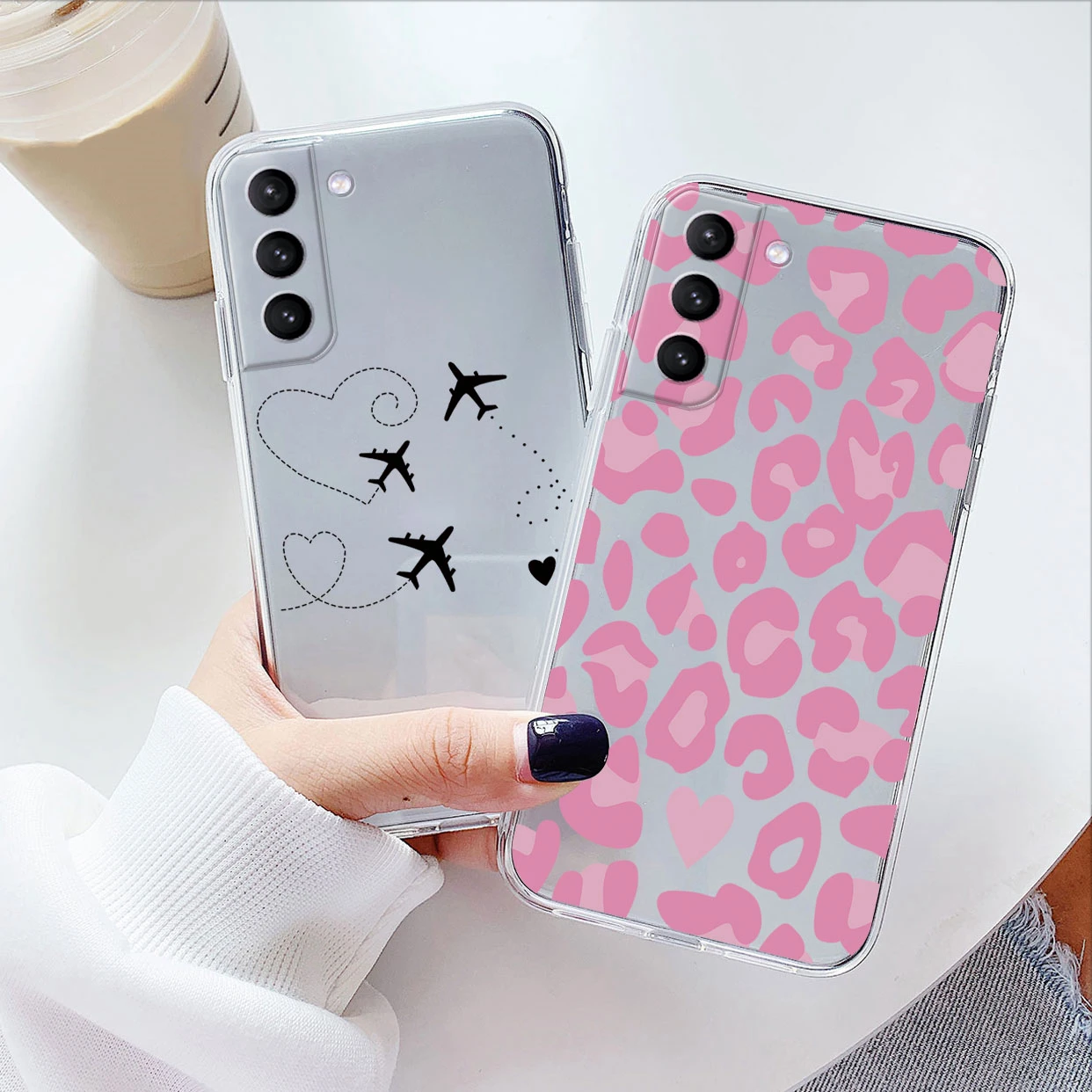 Transparent Case For Samsung Galaxy S23 S 23 Ultra S23 Plus Cover Cartoon Flowers Soft TPU Shockproof Funda For Samsung S23+ Bag