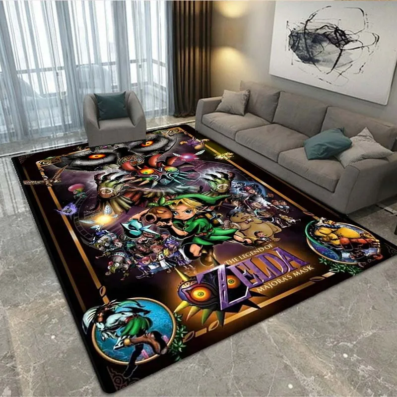 3D Z-Zelda 2 Link Gamer Carpet,Home Living Room Carpet, Bedroom Sofa Door Mat Decoration,Children's Game Non-Slip Floor Mat Gift