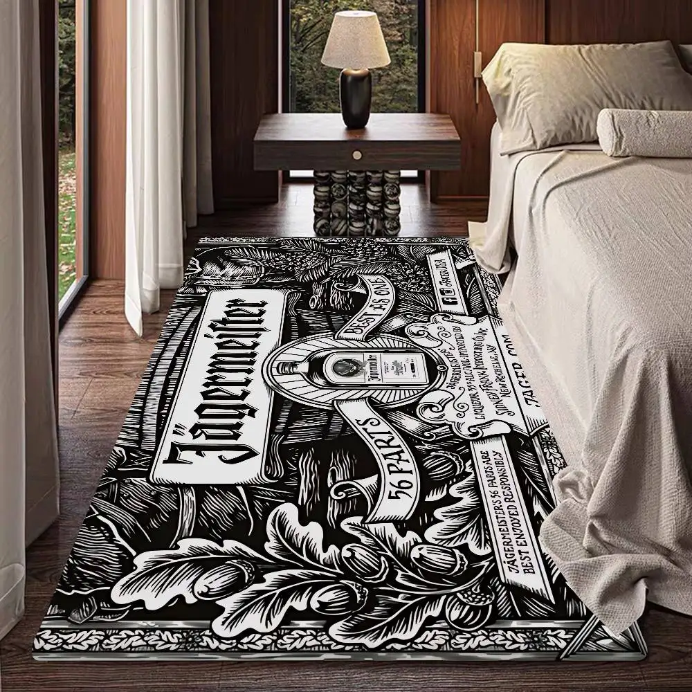 Alfombra antideslizante Jagermeisters para lavandería, decoración para lavandería, balcón, sala de estar infantil, alfombrillas para cabecera de cama
