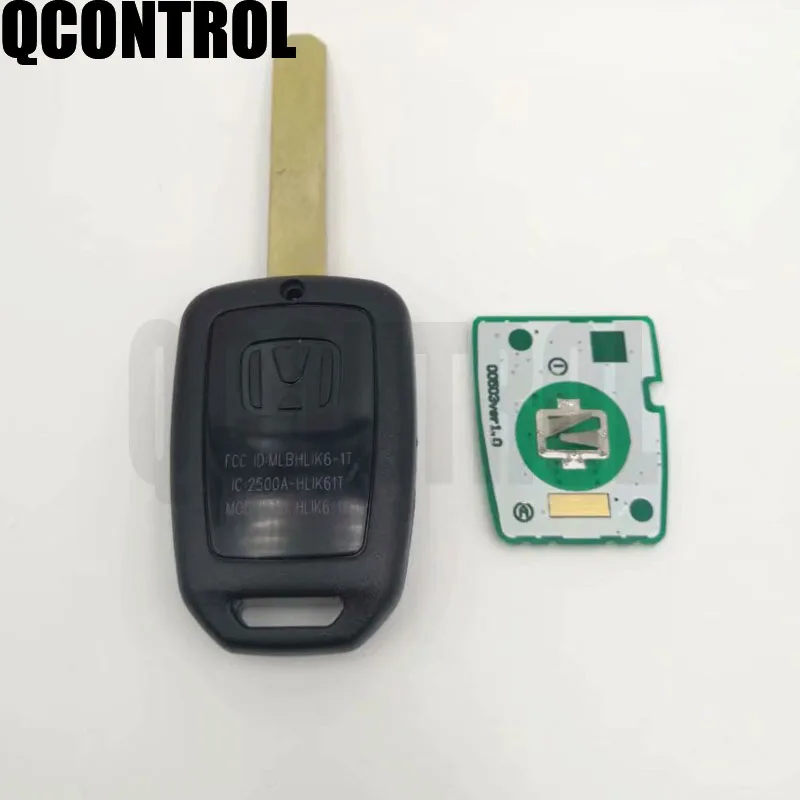 QCONTROL 2 Buttons Car Remote Key Fob for Honda HLIK6-1T Civic Accord City CR-V Jazz XR-V Vezel HR-V FRV Car Lock 433Mhz