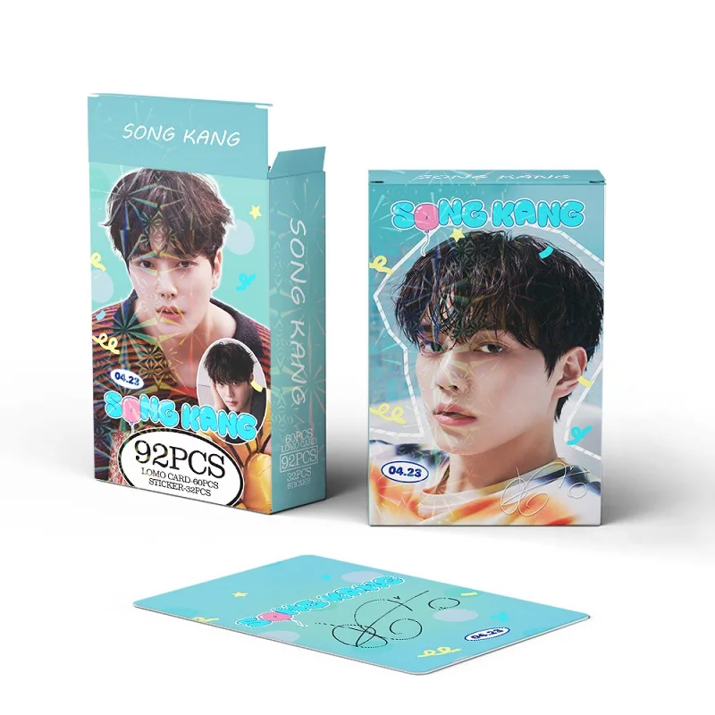92PCS Song Kang Photo Cards Set Korean Star Collectible Lomo Cards with Mini Stickers Fan Collection Gift Decor view 2