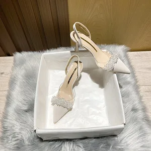 Phụ nữ cao gót mùa hè MỚI MỚI màu be thoải mái trong suốt trong suốt bình thường nữ màu đen miễn phí vận chuyển 8 Bán hàng chính trong suốt Sandal Zara - №6