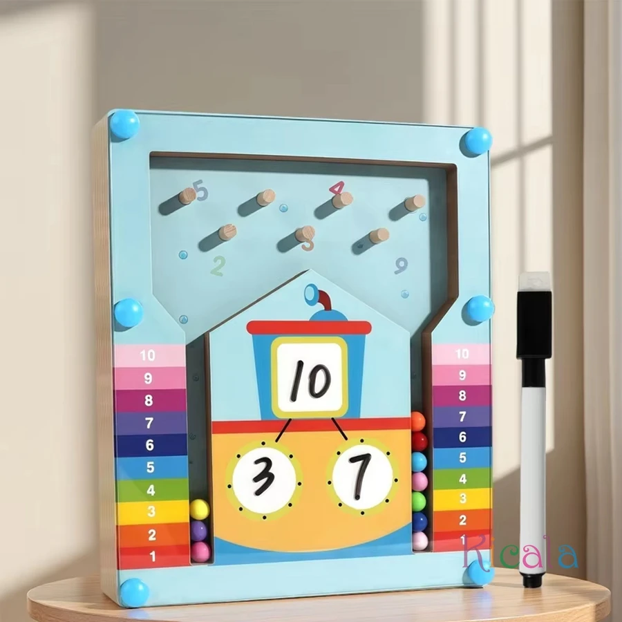 Juguetes de aprendizaje de conteo de matemáticas Montessori para niños, herramienta de enseñanza, descomposición de números, suma, resta, juego educativo para guardería