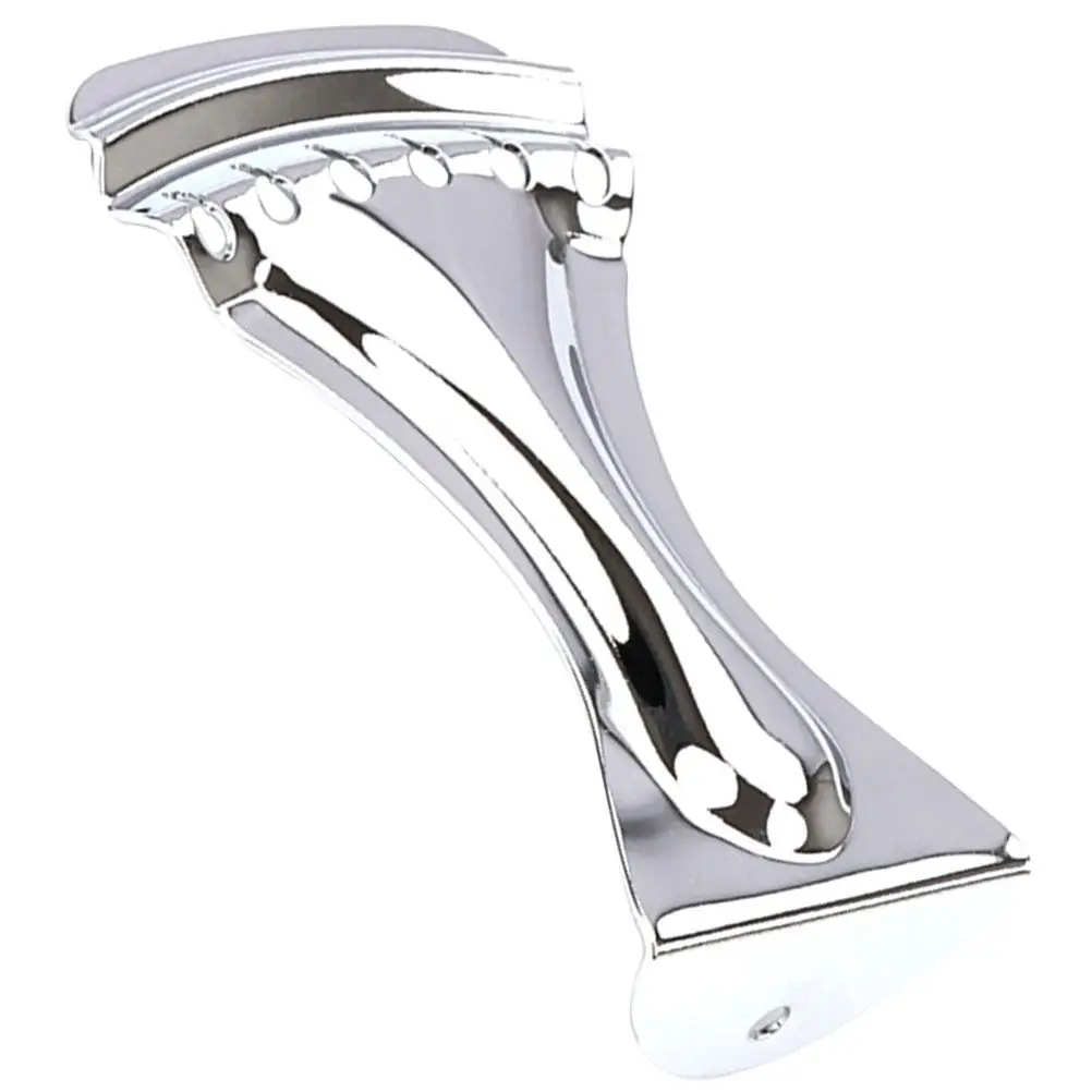 

Chromium Silver Guitar Tailpiece Replacement Accessories for Electric Resonator 6 String Parts Durable Metal Bridge