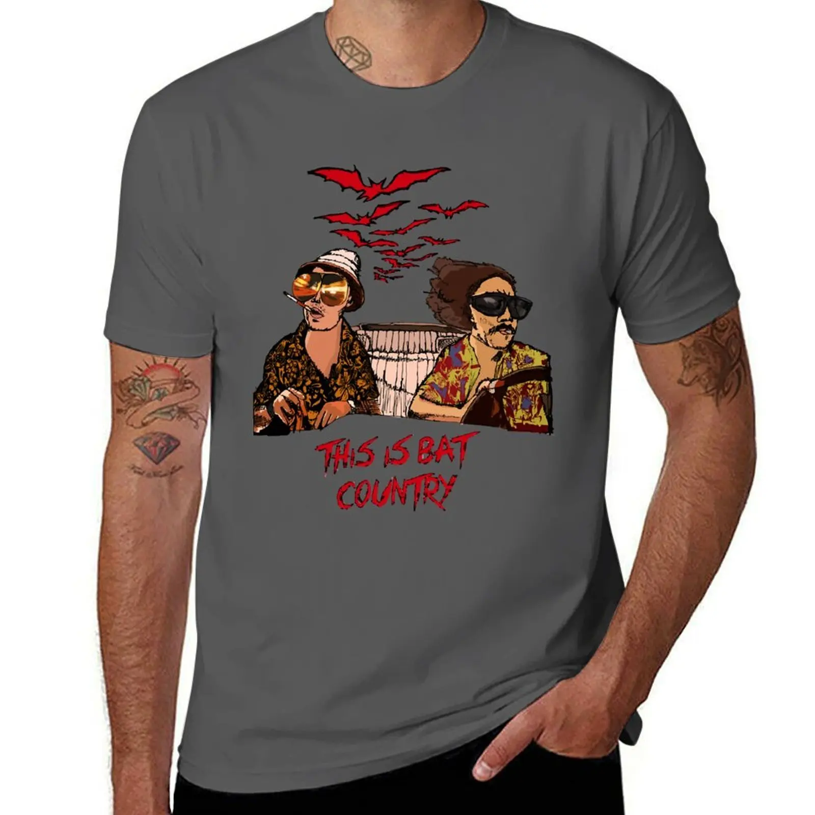 Arts Country Is man Vintage Bat Mega Style T-Shirt Classic Print Short Sleeve Shirt