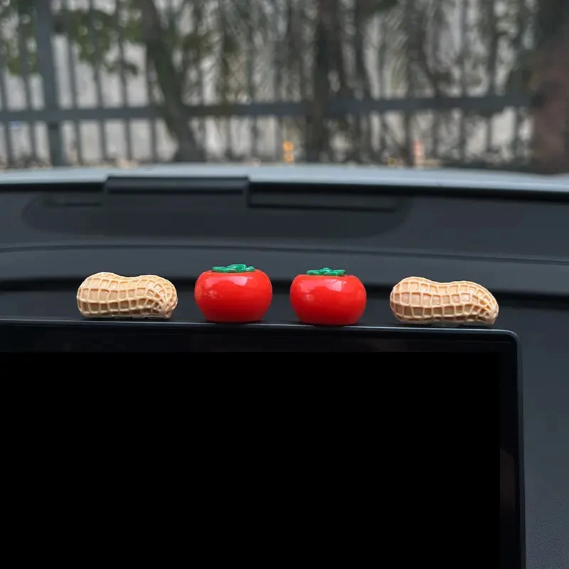 

Car Ornament Centre Console Personalised Creative Cartoon Persimmon Peanut Good Things Happen Car Ornament Good Things Happen