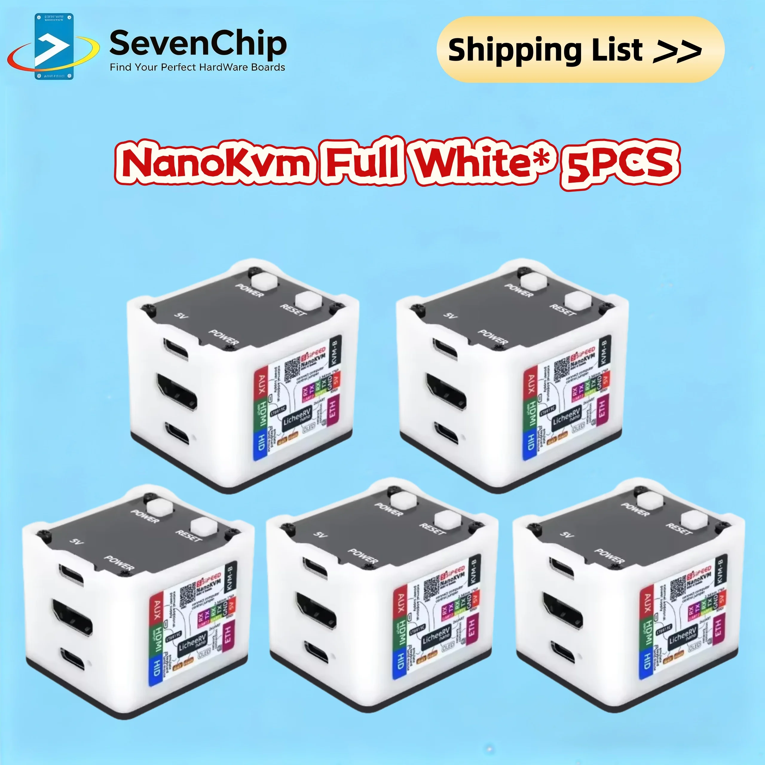 KVM Full White 5PCS