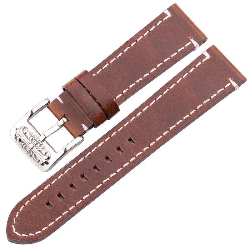 DUTRIEUX Rindsleder-Uhrenarmband für Huawei Samsung Galaxy Watch 4 3 Armband Damen Herren 20 mm 22 mm 7 Farben Vintage-Uhrenarmband 3