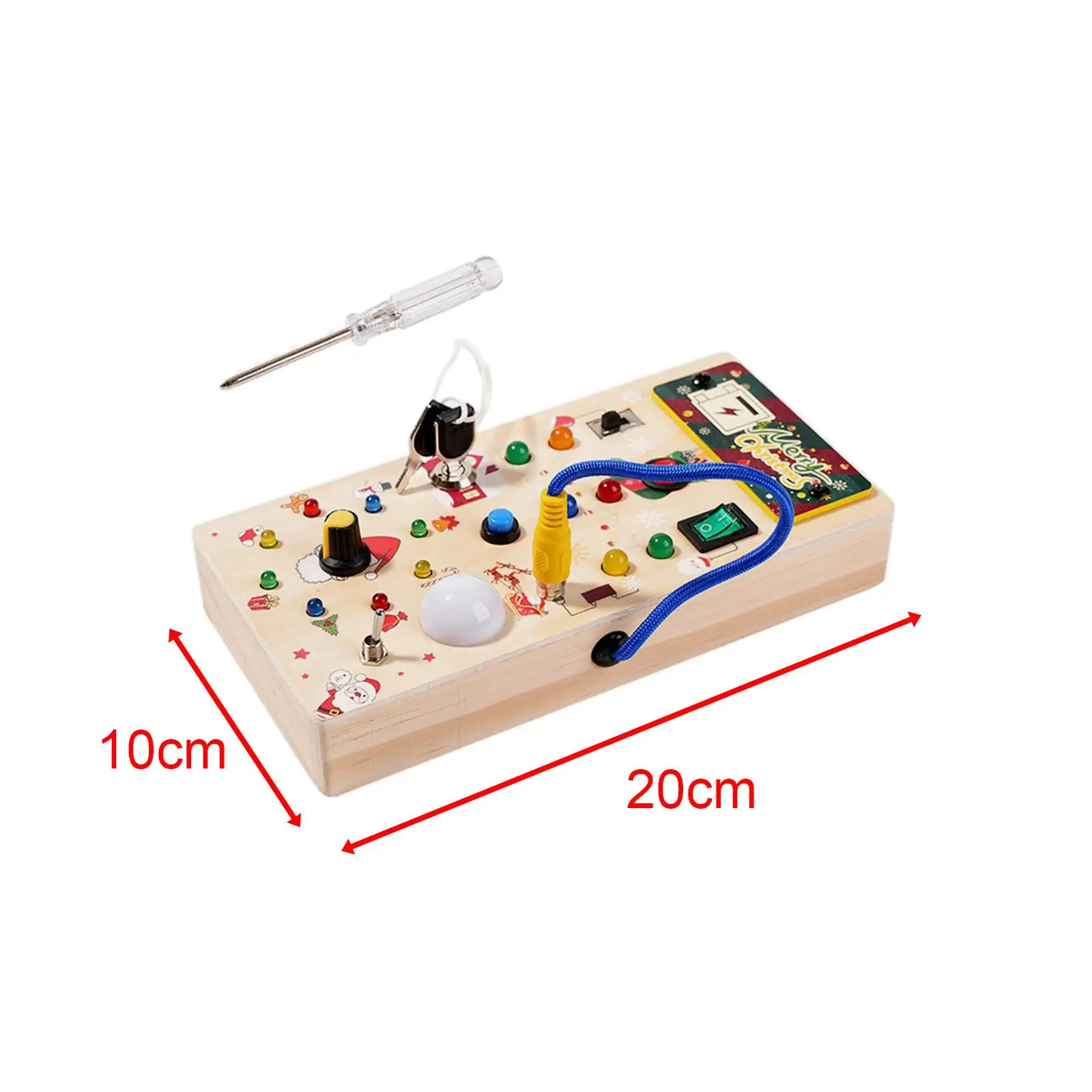 Toddlers Montessori LED Busy Board Educational Toy Lights Switch Busy Board Toy for Boys Toddlers Kids Girls Christmas Present