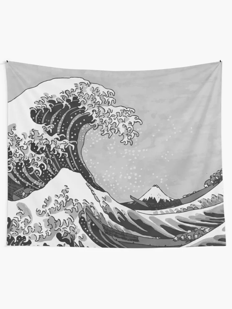 The Great Wave of Kanagawa Black and White Tapestry Wall Decorations Decoration Pictures Room Wall